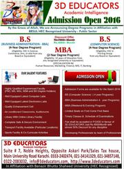 BS(CS),  BBA & MBA Programs Offers By 3D Educators